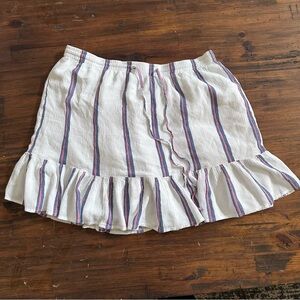 GAP Striped Ruffle Hem Mini Skirt Size 10